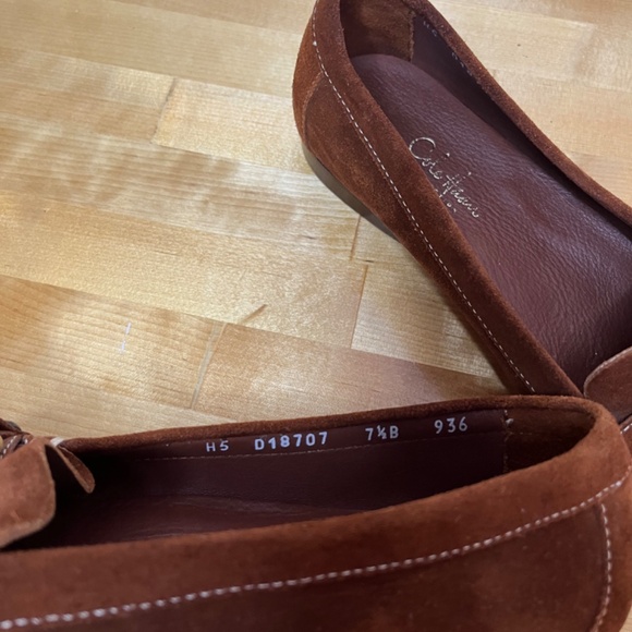 Cole Haan suede Loafers Brown flats Size 7.5 B Made In Italy Preppy slide on - Picture 7 of 13